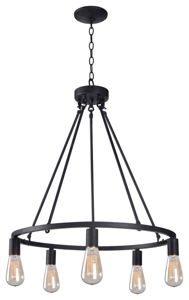 Kenroy 93565FGRPH 5-Light Chandelier, Hixon