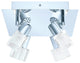 Eglo 4x4.2w Led Square Ceiling Track Light W/ Chrome Finish & Clear Glass - 2009