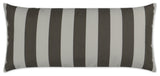 Outdoor Cafe Stripe Lumbar Pillow - Driftwood