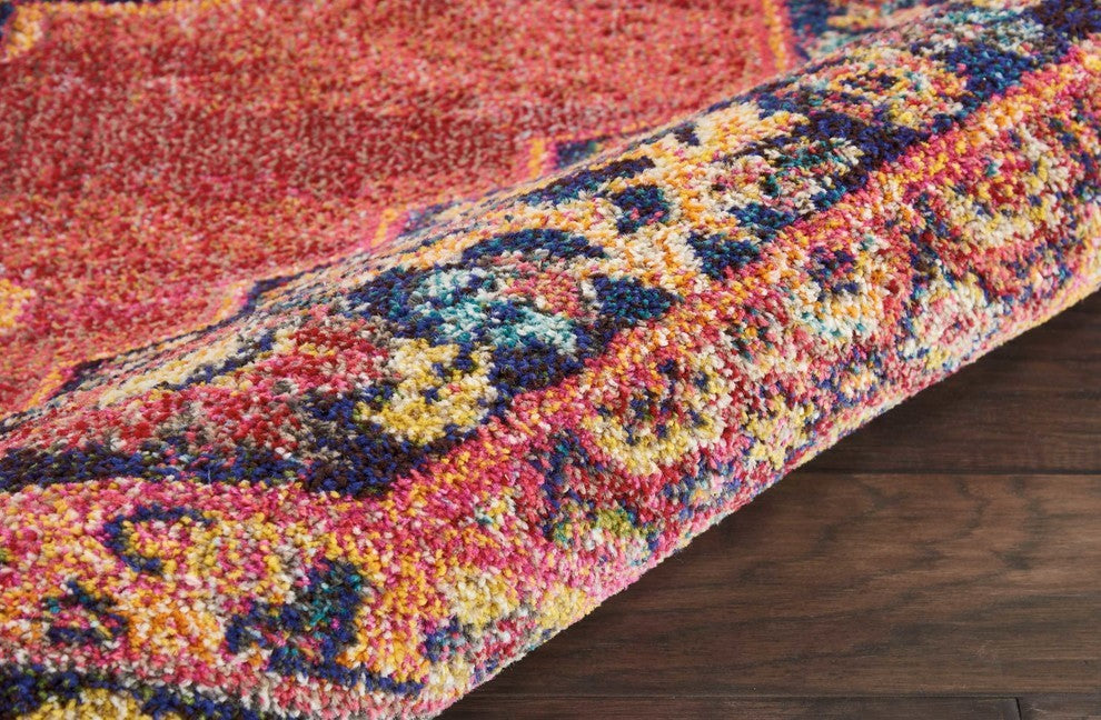 Nourison Passionate Pink Flame Area Rug, 6'7"x9'6"