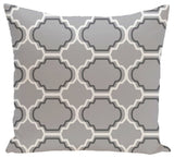 Road To Morocco Geometric Print Pillow, Rain Cloud, 18"x18"