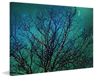 "Magical Night" Painting Print on Wrapped Canvas, 18x12