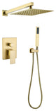 Pressure Balanced Rain Shower System with Hand Shower-Includes Rough-in Valve, B