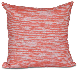 Marled Knit, Geometric Print Pillow, Orange, 20"x20"