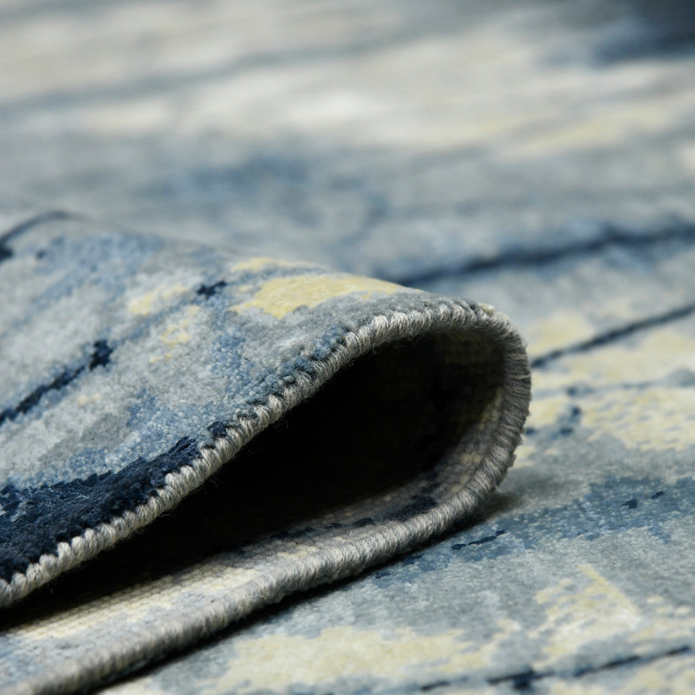 Hermitage Dessavie Area Rug, Blue, 10' x 14', Abstract