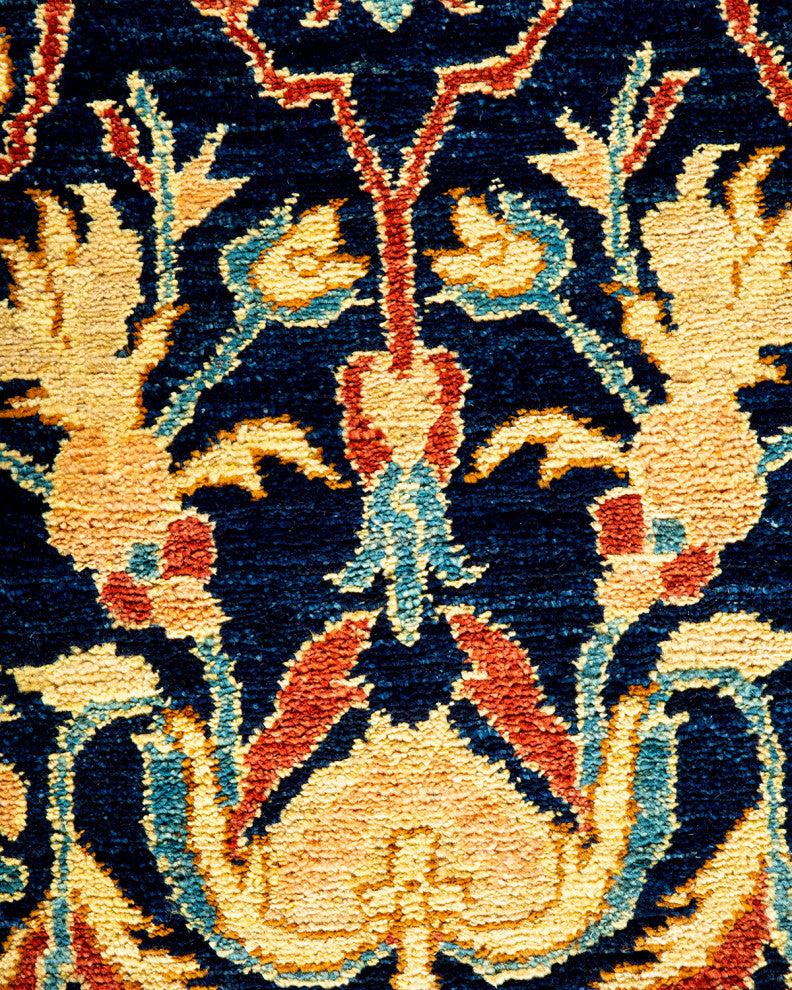 Eclectic, One-of-a-Kind Hand-Knotted Area Rug Light Blue, 8' 2 x 9' 10