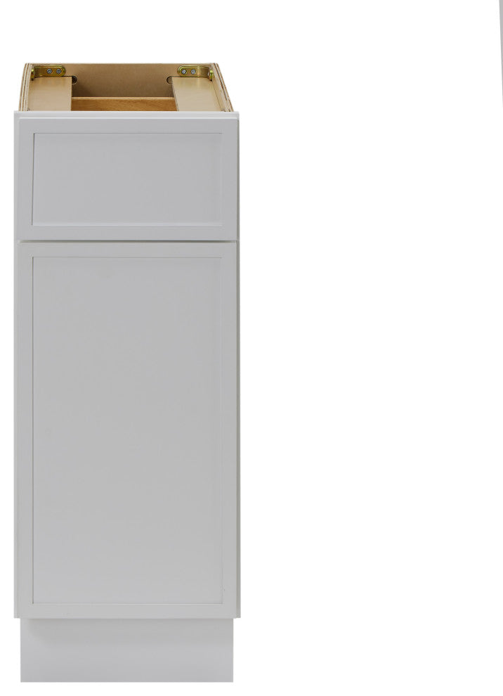 Vanity Art Birch Plywood Single Base Storage Cabinet, White, 12"