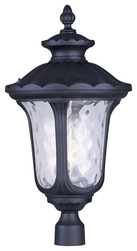 Livex 7864-04 3-Light Outdoor Post Lantern, Black