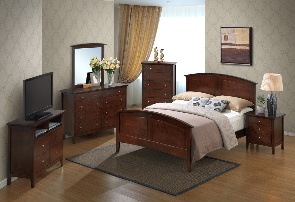 Hammond 5-drawer Wooden Chest Dresser, Cappuccino