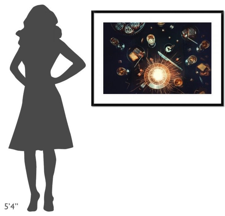 "Supernova On My Plate" Framed Digital Print by Dina Belenko, 44x32"