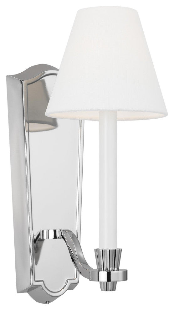 Paisley Tall Sconce, Polished Nickel
