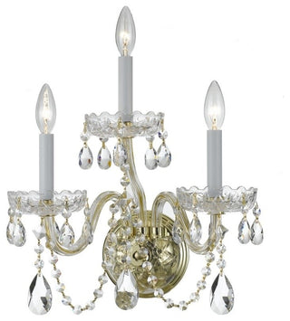 Crystorama Lighting Group 1033-CL-MWP Traditional Crystal 3 Light - Polished