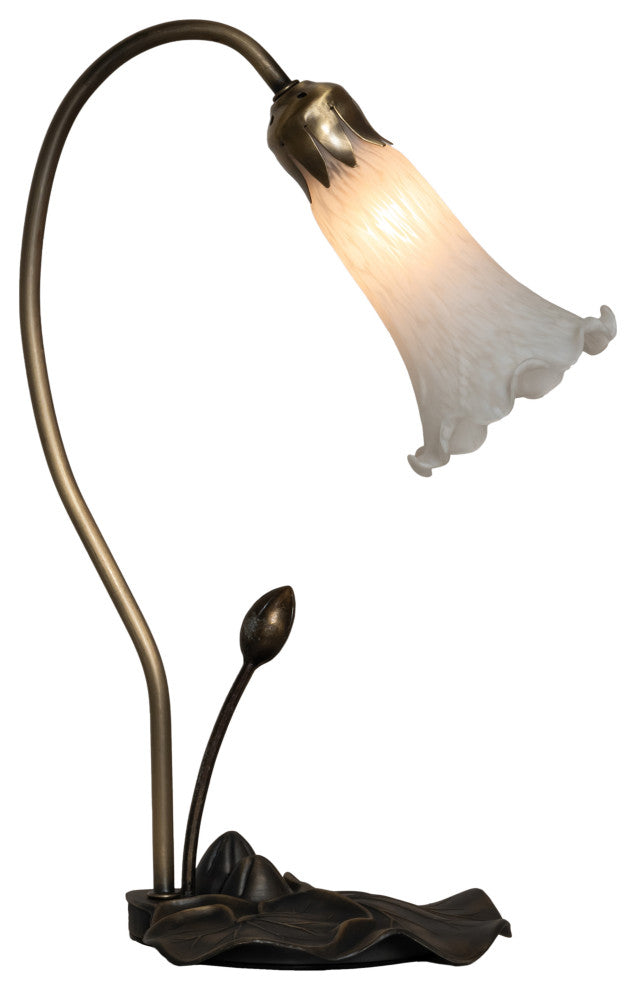 Meyda Lighting 13730 16" High White Pond Lily Accent Lamp