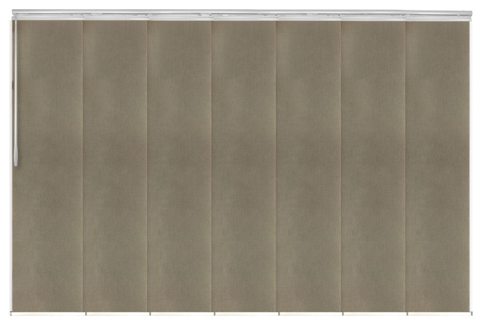 Alabaster 7-Panel Track Extendable Vertical Blinds 110-153"W