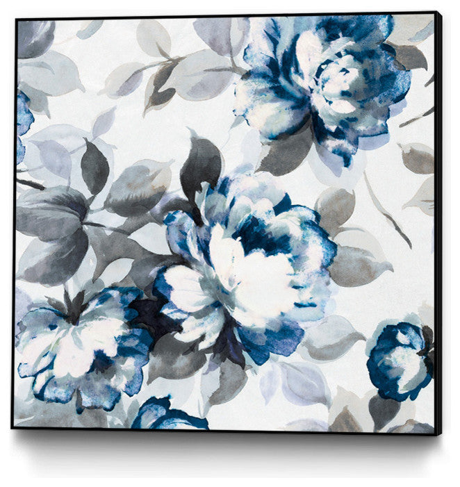"Scent Of Roses Indigo Ii" Art Block Framed Canvas, 30"x30"