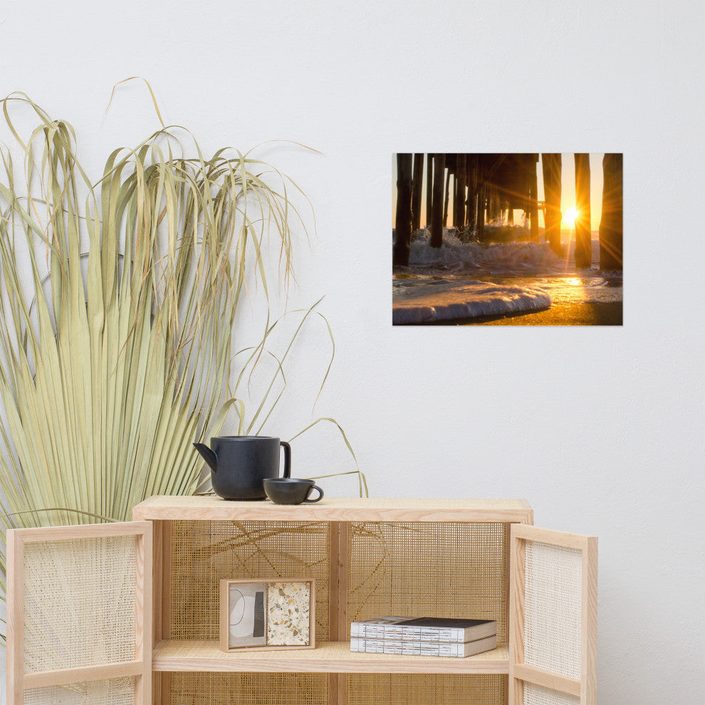 Sea Foam In The Sunlight Landscape Photo Unframed Wall Art Print, 18" X 24"