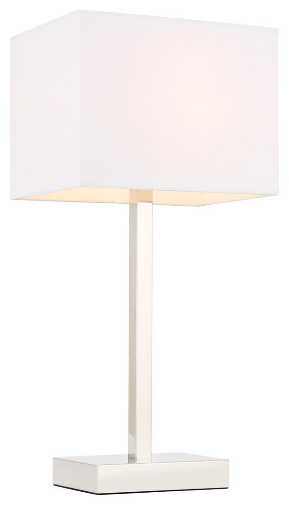 Elegant Decor Katherina 1-Light Polished Nickel Table Lamp
