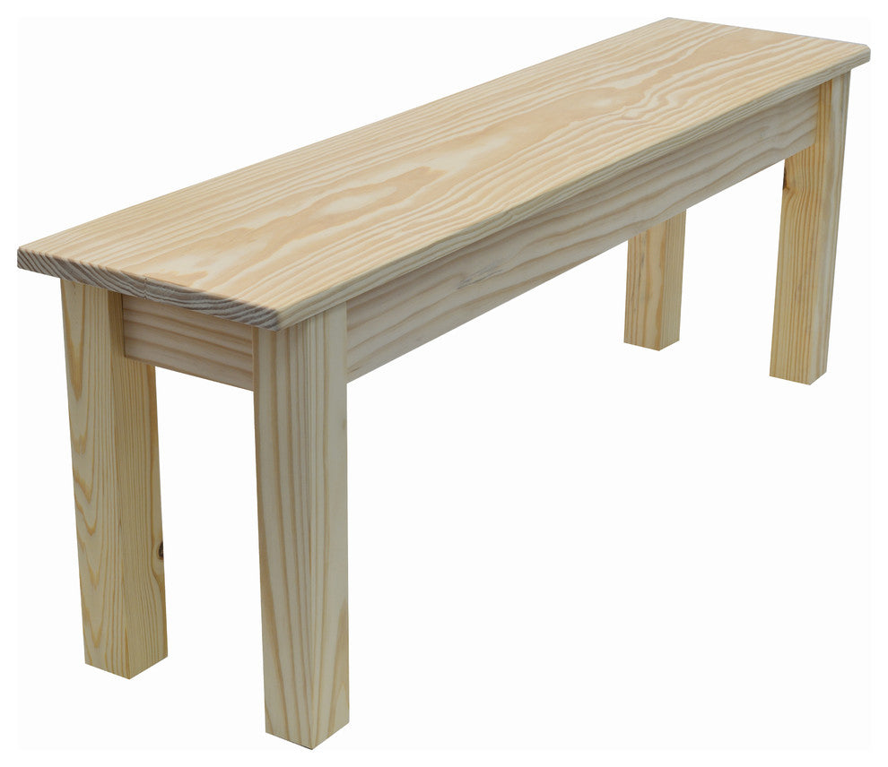 Canvas Collection Unfinished Bench, Unfinished, 42"