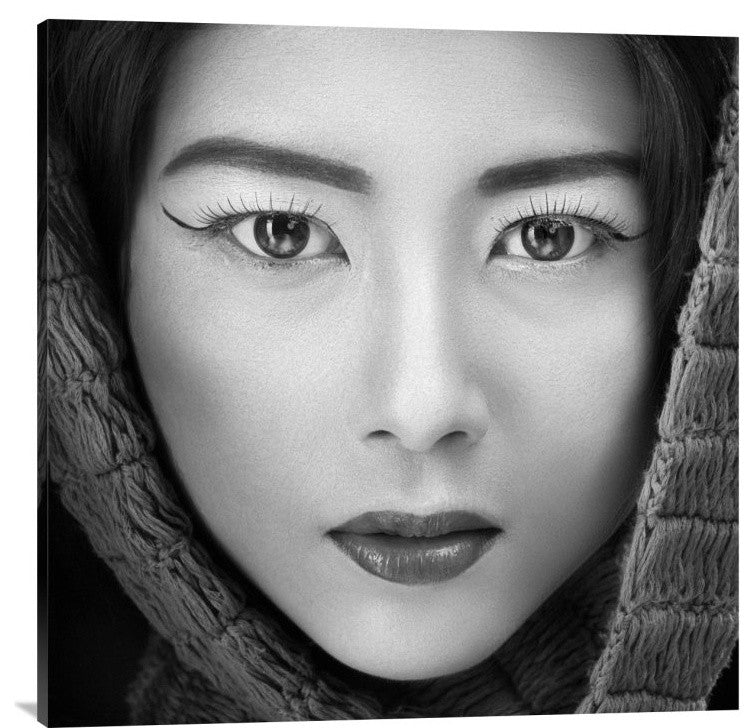 "Portrait Of Icha" Stretched Canvas Giclee by Arief Siswandhono, 36x36"