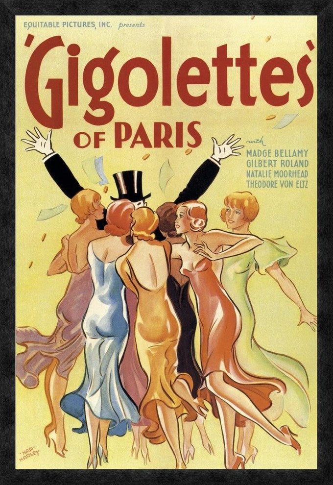 "Gigolettes of Paris, 1929" Framed Canvas Giclee by Hap Hadley, 26"x38"