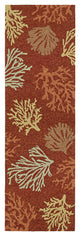 Couristan Outdoor Escape Sea Reef Outdoor Runner Rug, Terra Cotta, 2'6"x8'6"