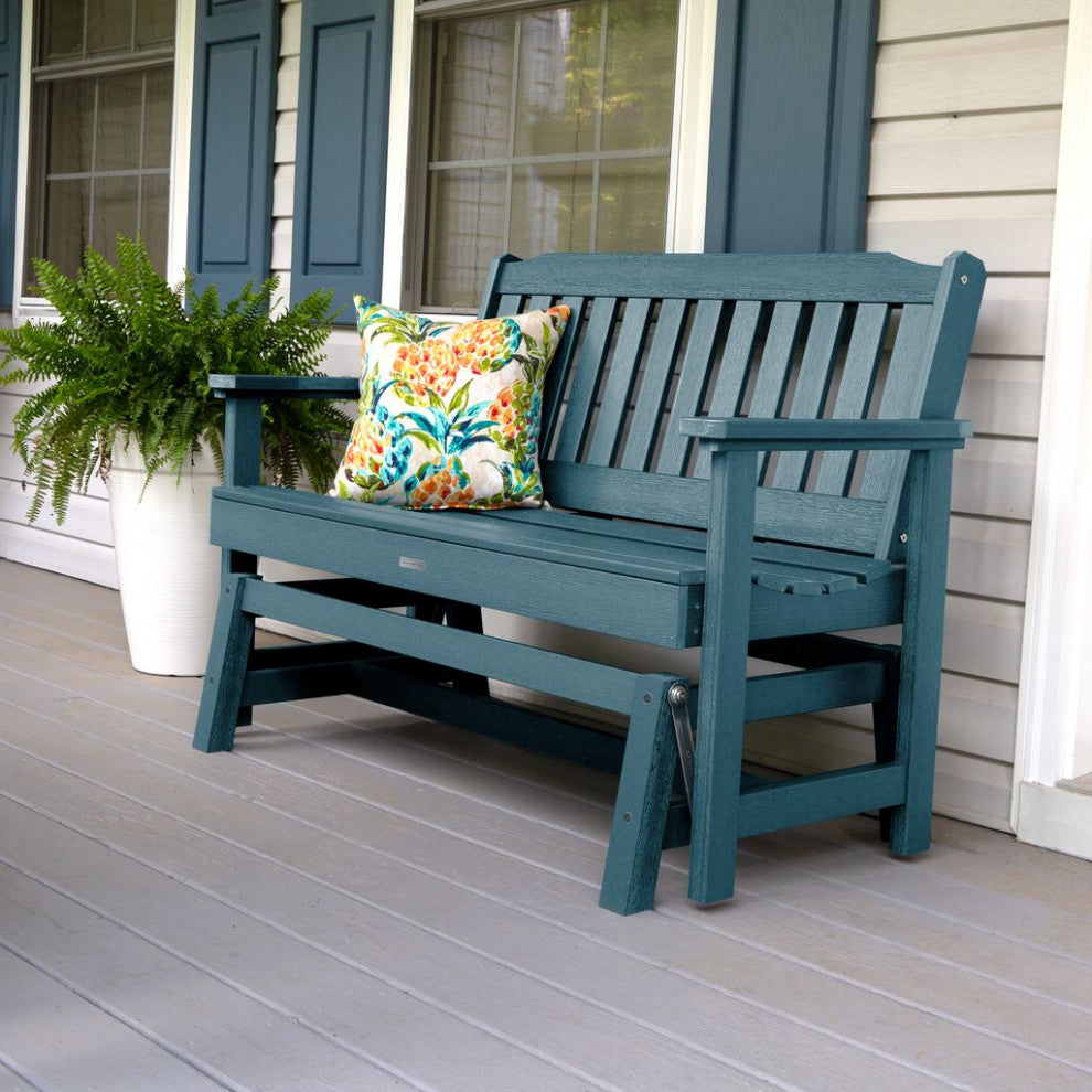 Lehigh Garden Gliding Bench 4', Nantucket Blue