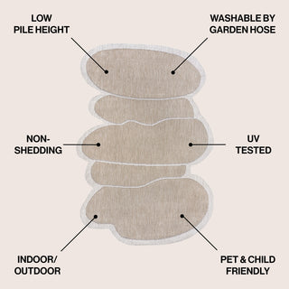 Jasper Modern Rustic Abstract Indoor/Outdoor Shaped Area Rug