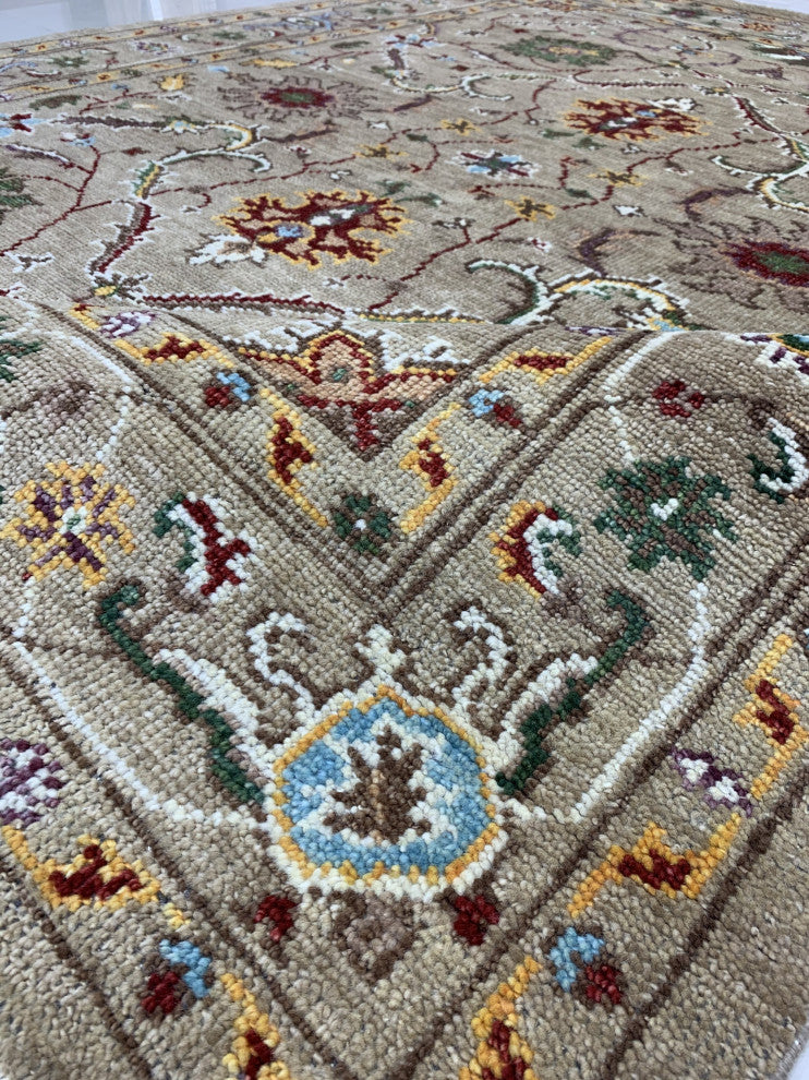 LIGHT Brown Traditional Classic Bidjar Collection Area Rug