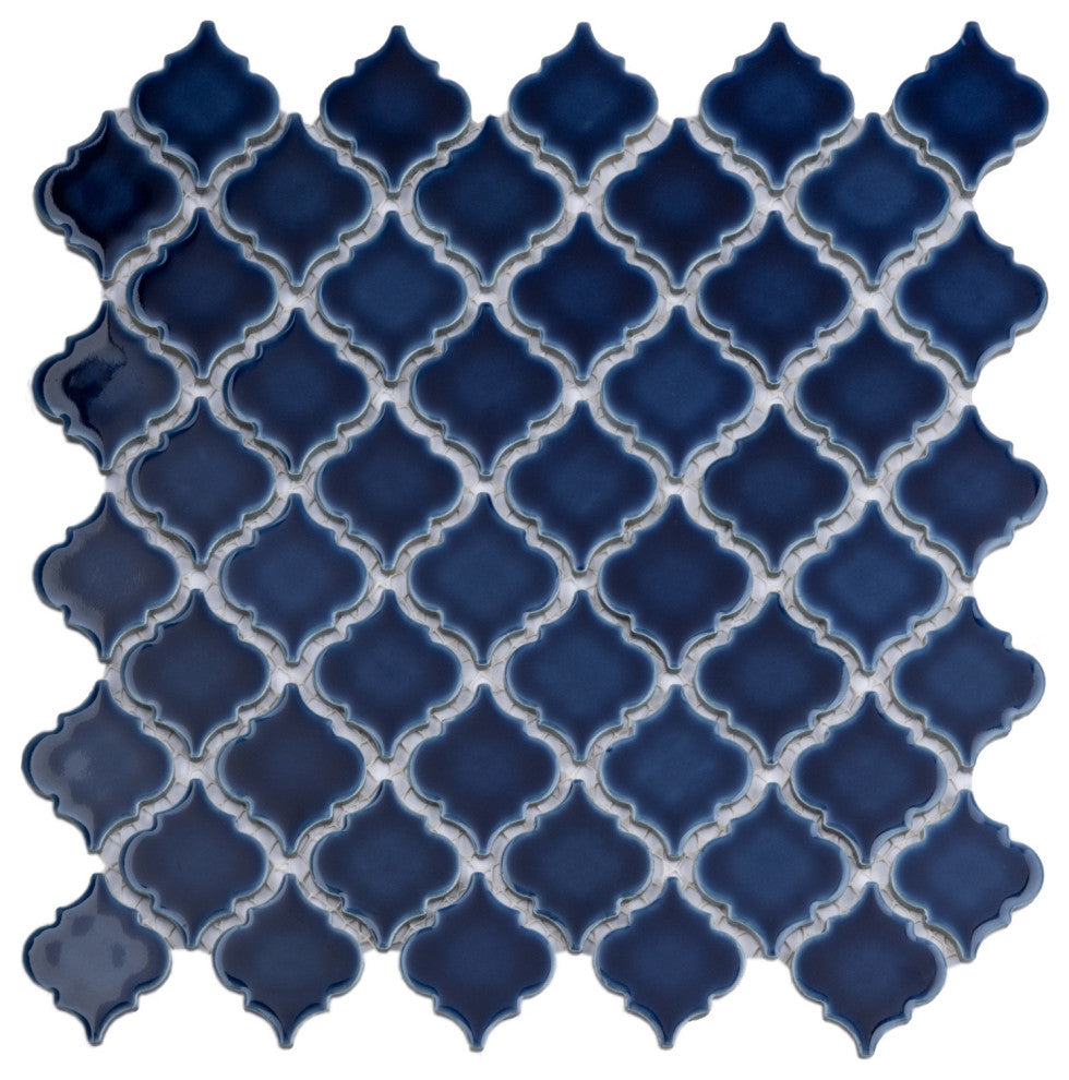 Hudson Tangier Mosaic Floor and Wall Tile, Smoky Blue