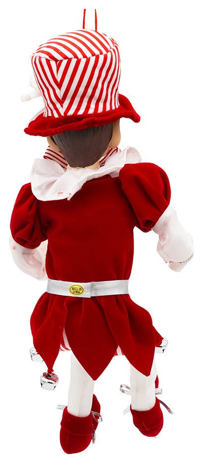 Kurt Adler 15" Kringle Klaus Peppermint Elf Ornament
