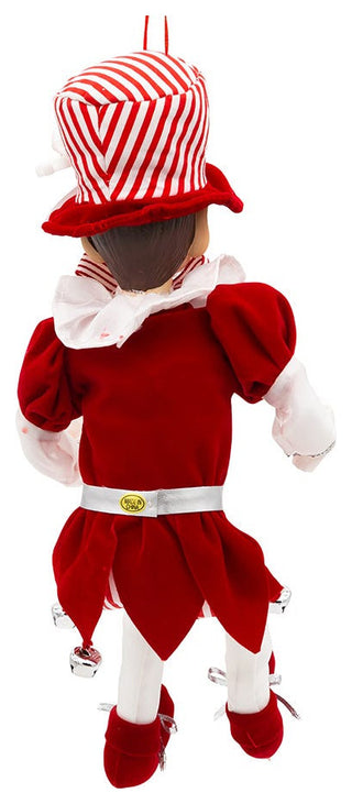 Kurt Adler 15" Kringle Klaus Peppermint Elf Ornament