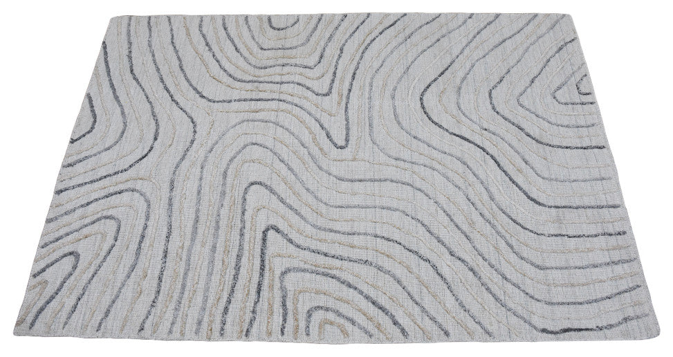 HAND WOVEN FLAT WEAVE KILIM POLYESTER RUGS -Rectangle,Beige Multicolor,Abstract, [Rectangle] 9'x12'