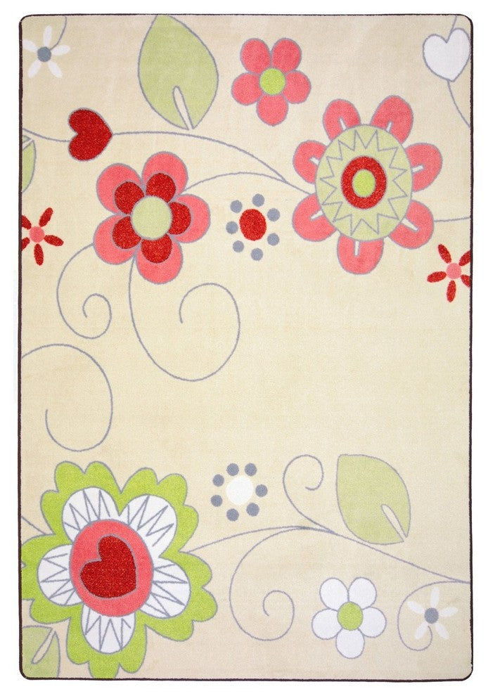 Kid Essentials Rug, Pretty Posies, 3'10"x5'4"