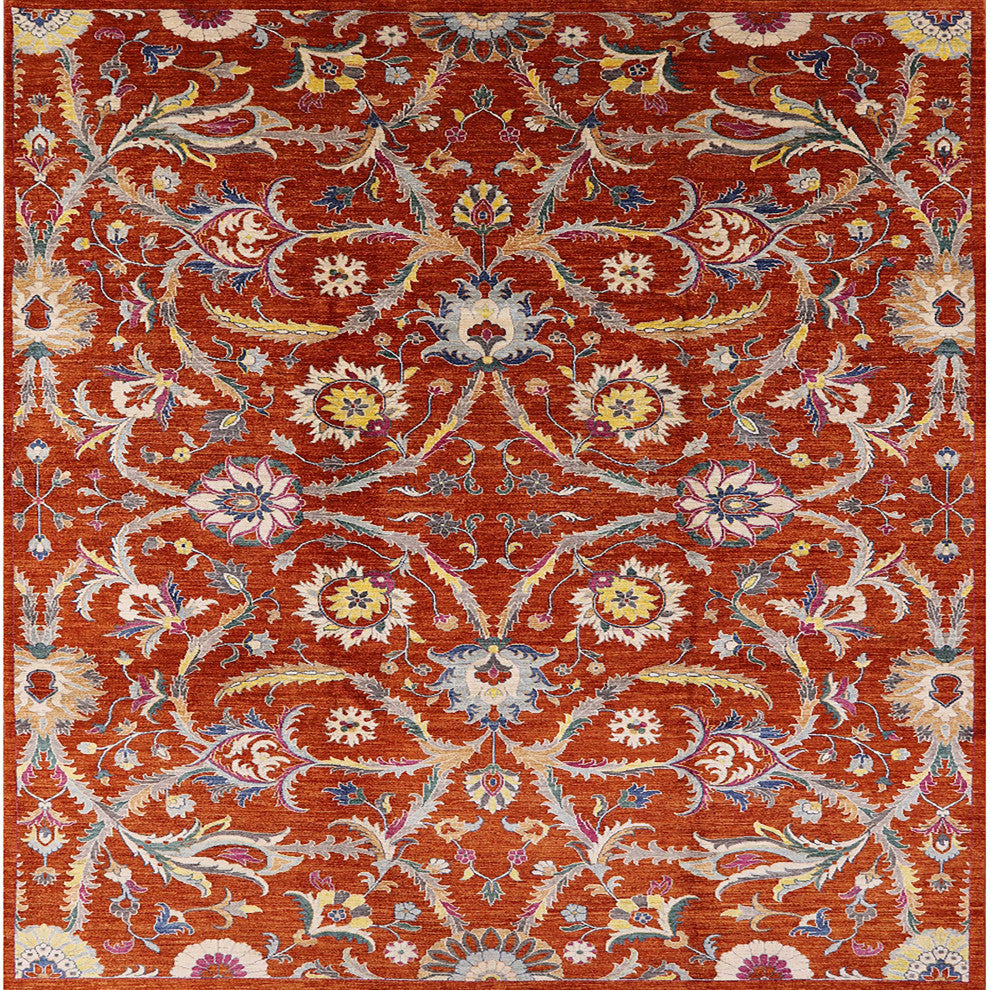 Ahgly Company Indoor Square Mid-Century Modern Area Rugs, 8' Square