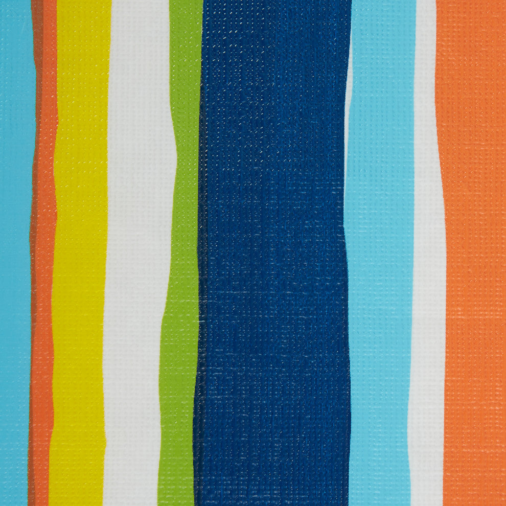 Summer Stripe Vinyl Tablecloth 60X102"