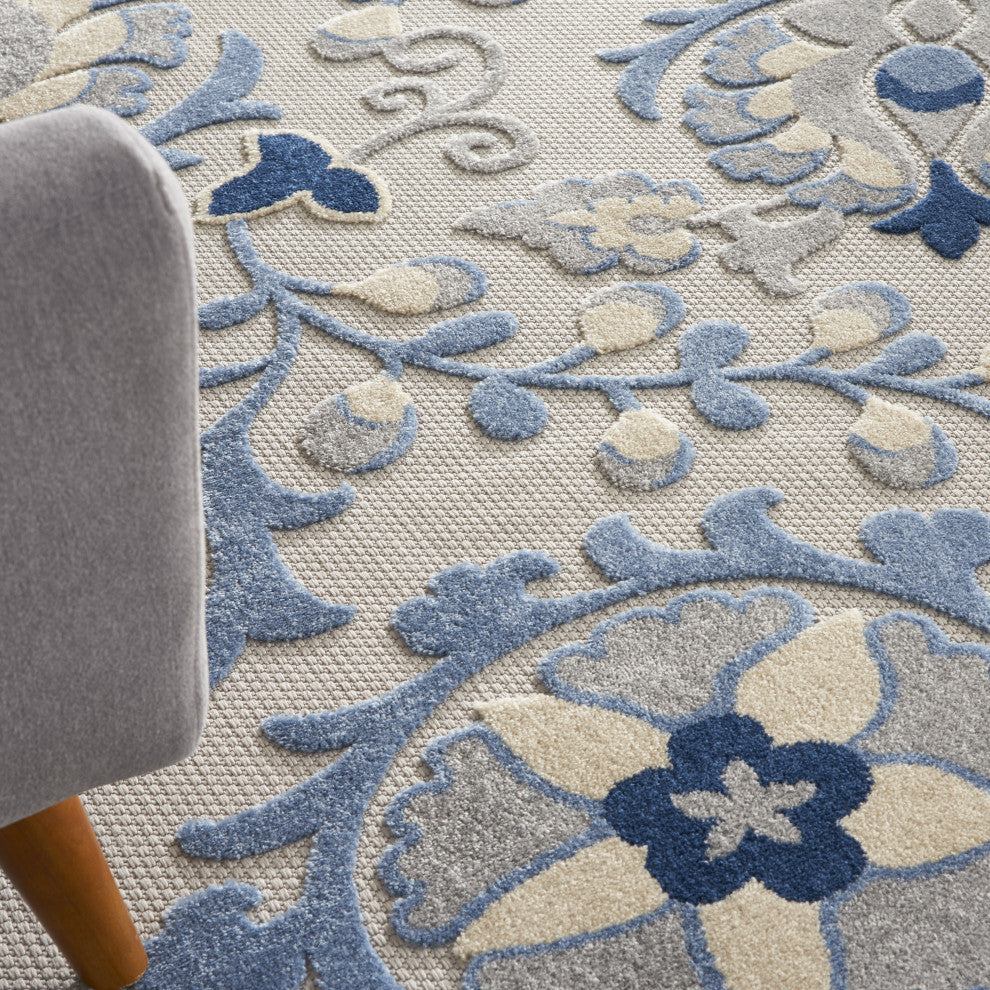 Nourison Aloha ALH17 Rug 10'x13' Blue/Gray Rug