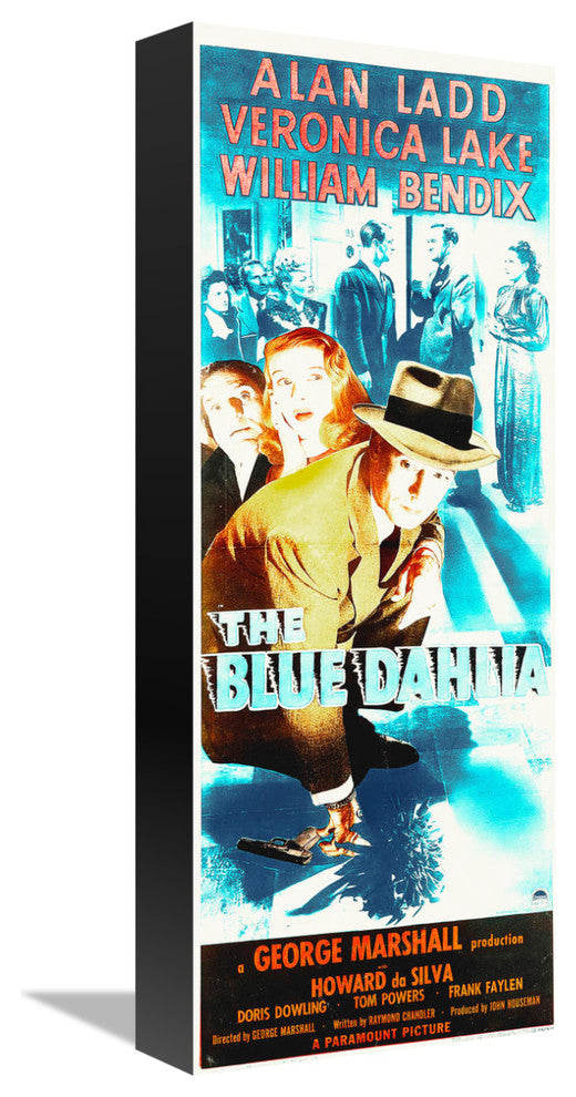 "The Blue Dahlia" Stretched Canvas Giclee by Hollywood Photo Archive, 6x16"