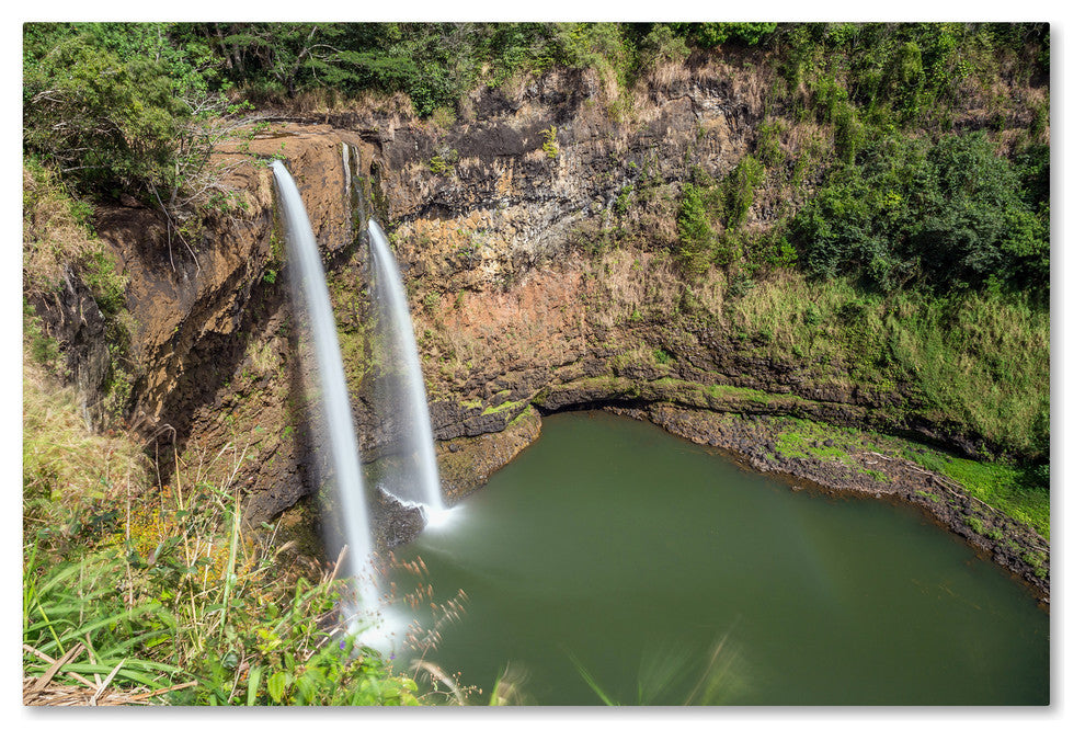 Pierre Leclerc ''Wailua Falls Kauai'' Canvas Art, 19x12