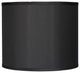 Classic Drum Faux Silk Lamp Shade, Black, 12"