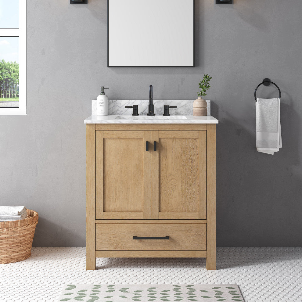 Avanity Modero 30" Vanity Only, Brushed Oak