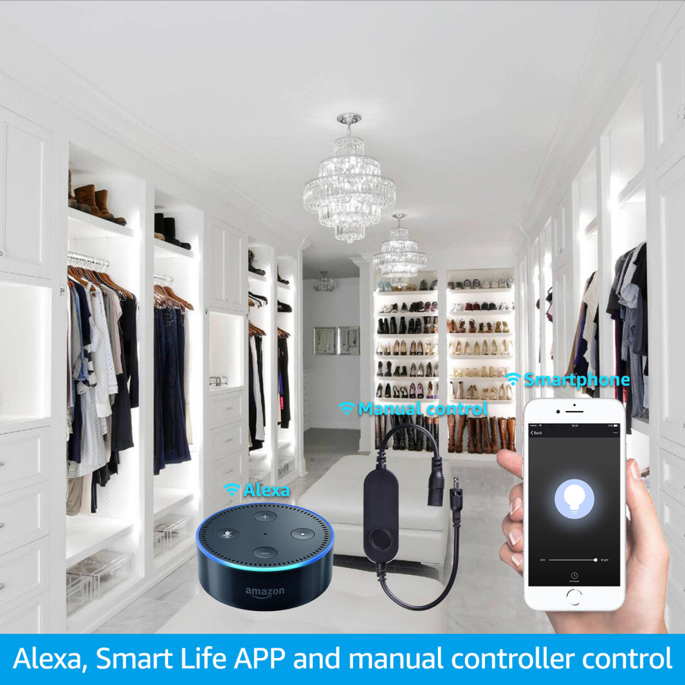 Dimmable Smart LED Lighting Kit, Under Cabinet, 6Pcs, 5000k Daylight