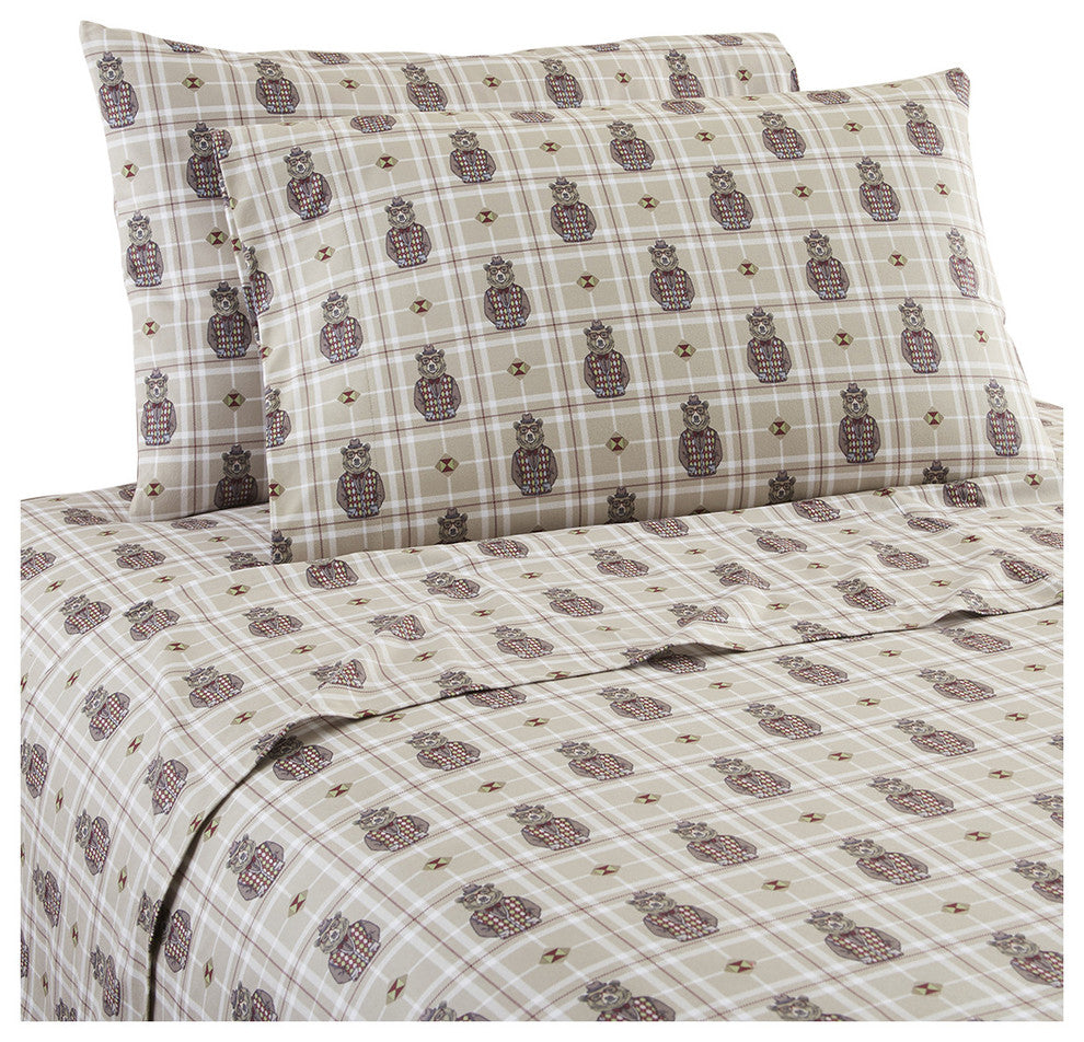 Grizzly B. Cool Micro Flannel Sheet Set, King