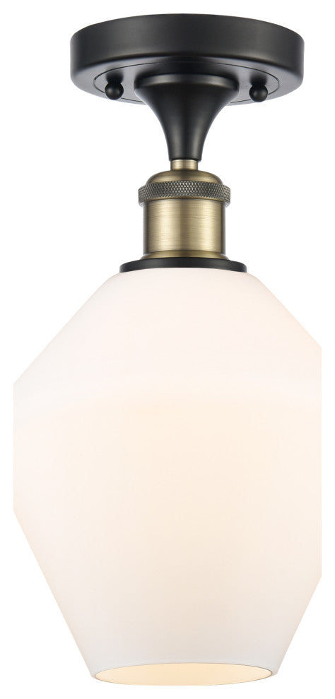Innovations 516-1C-BAB-G651-8 1-Light Semi-Flush Mount, Black Antique Brass