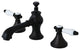 Kingston Brass Widespread Bathroom Faucet With Brass Pop-Up, Oil Rubbed Bronze