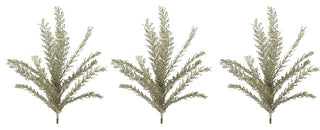 23"H Glitter Filigree Leaf Spray Christmas Decor, Champagne