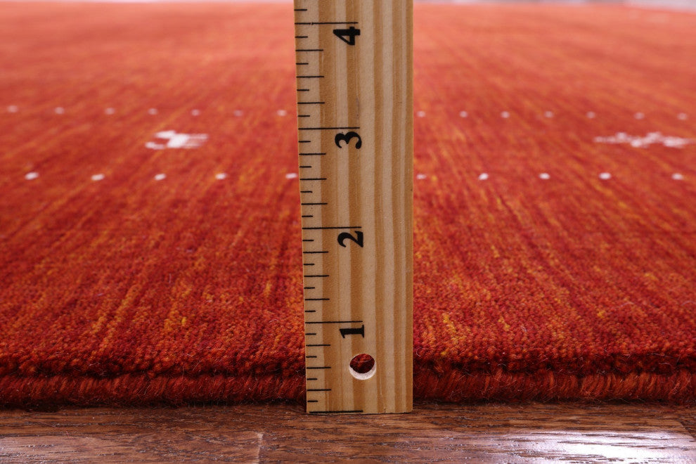 9' 11" X 13' 11" Persian Gabbeh Handmade Wool Rug Q11377