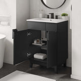 Miles 24" Bathroom Vanity - White Black