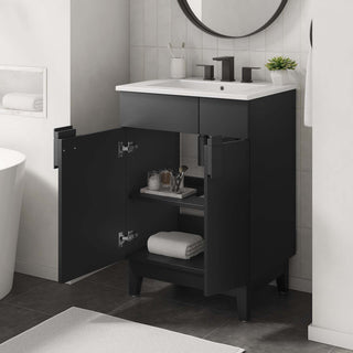 Miles 24" Bathroom Vanity - White Black