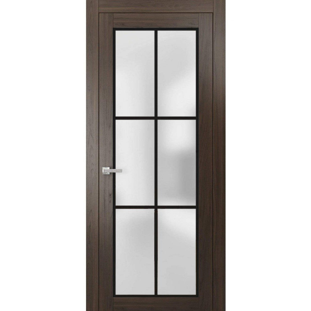 Solid French Door 18 x 84 | Planum 2122 Chocolate Ash| Bathroom