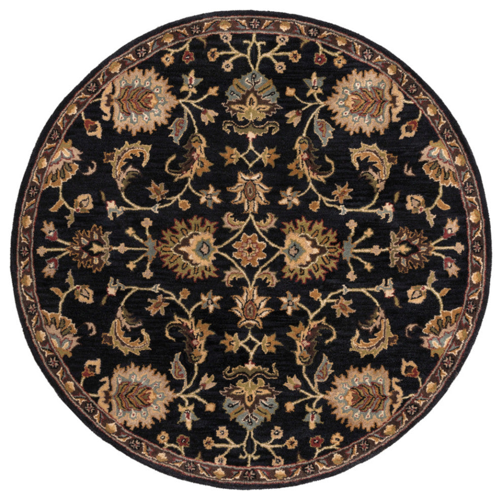 Surya Middleton AWMD-1000 Traditional Area Rug, Navy, 6' Round